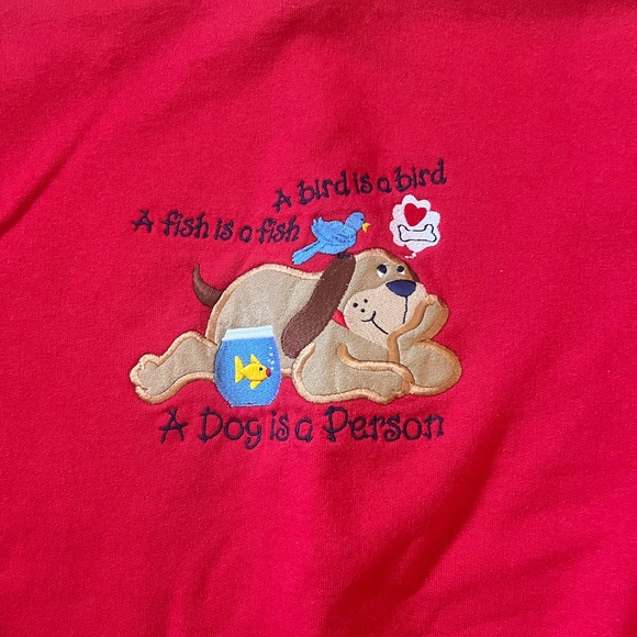 Vintage Double Crewneck Red Graphic Sweatshirt - Picture 2 of 8